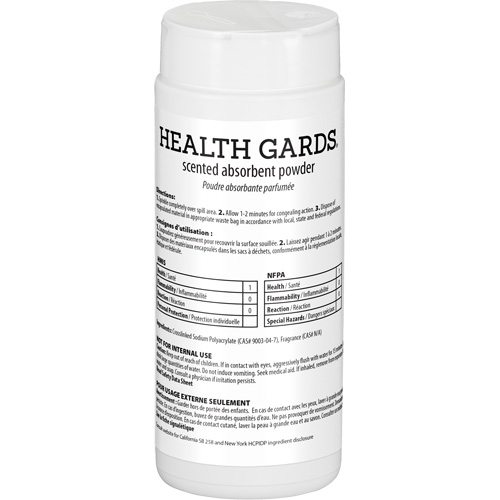 Health Gards&reg; Scented Absorbent Powder, 16 oz., Can Sécurité Médic