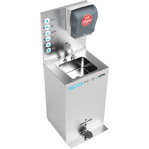 Poste de nettoyage des mains portable MRSink Sécurité Médic