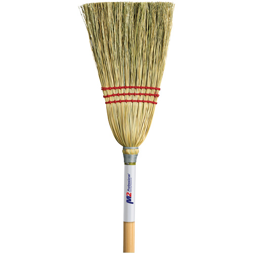 Lobby Corn Broom, 3-String, Wood Handle Sécurité Médic