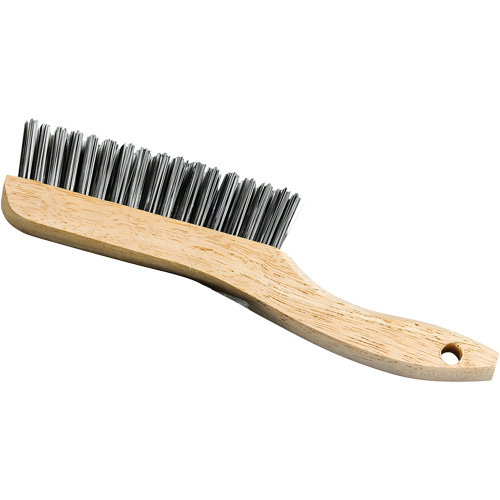 Brosse &agrave; manche en patin, Acier, 4 x 16 rangs de fils, Longueur 9-3/4" Sécurité Médic