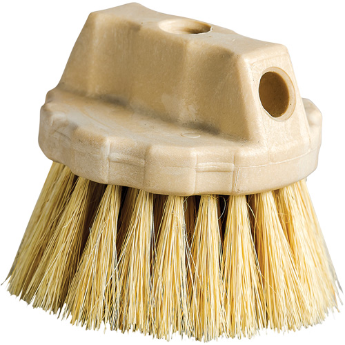 Brosse de nettoyage ronde, 5" l, Soies Tampico, Beige Sécurité Médic