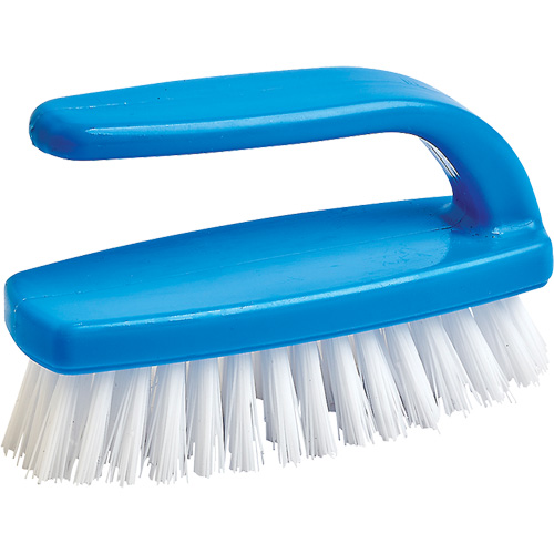 Brosse pour le nettoyage des ongles, 4" l, Soies Synth&eacute;tique, Bleu/Blanc Sécurité Médic