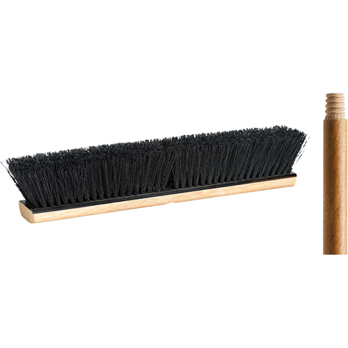Balai-brosse avec manche, 18", Moyen, Soies Tampico Sécurité Médic
