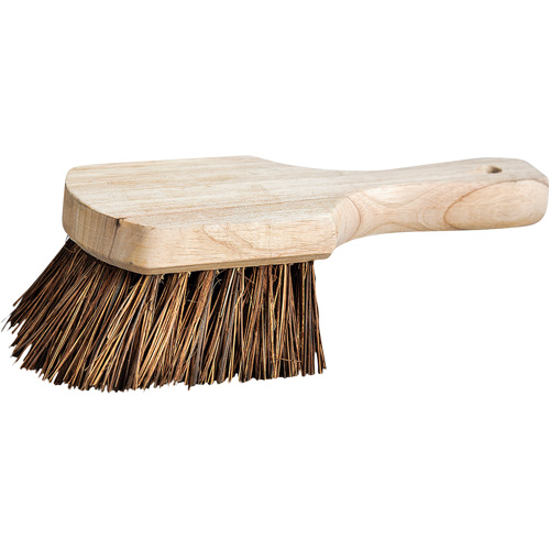 Brosse &agrave; chaudron &agrave; manche court, Soies Ferme, Longueur de 9", Brun Sécurité Médic