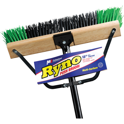 Balai-brosse &agrave; manche renforc&eacute; Ryno, 18", Ferme, Soies PVC Sécurité Médic