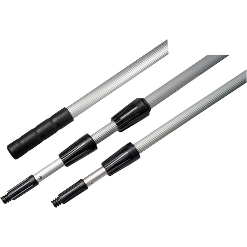 3-Piece Extension Handle, Aluminum, Telescopic, Threaded Taper Tip, 1" Diameter, 360" Length Sécurité Médic