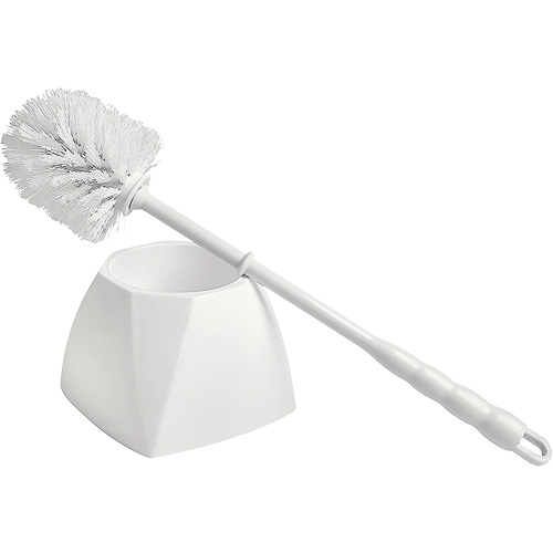 Bowl Brush with Caddy, 15-1/2" L, Polypropylene Bristles, White Sécurité Médic
