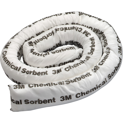 Mini-barri&egrave;re de pollution absorbante pour produits chimiques, Mati&egrave;res dangereuses, 8' lo x 3" la, Absorption 15,5 gal Sécurité Médic