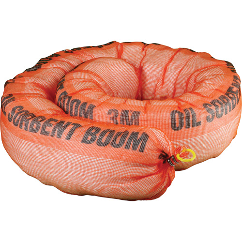 Petroleum Sorbent Boom, Oil Only, 1.5' L x 10" W, 69.3 gal Absorbancy Sécurité Médic