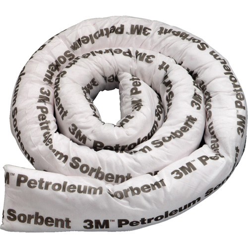 Petroleum Sorbent Double Boom, Oil Only, 8' L x 3" W, 15.7 gal Absorbancy Sécurité Médic