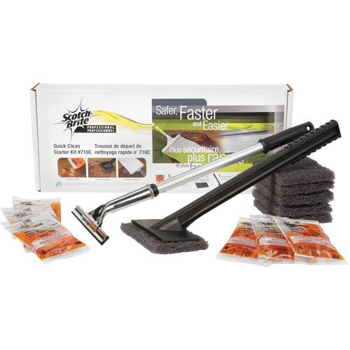 Scotch-Brite Quick Clean Griddle Cleaning System Starter Kit Sécurité Médic