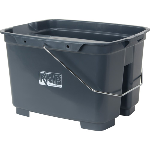 Seau double, Capacit&eacute; de 4,75 gal. US (19 pintes), Gris Sécurité Médic
