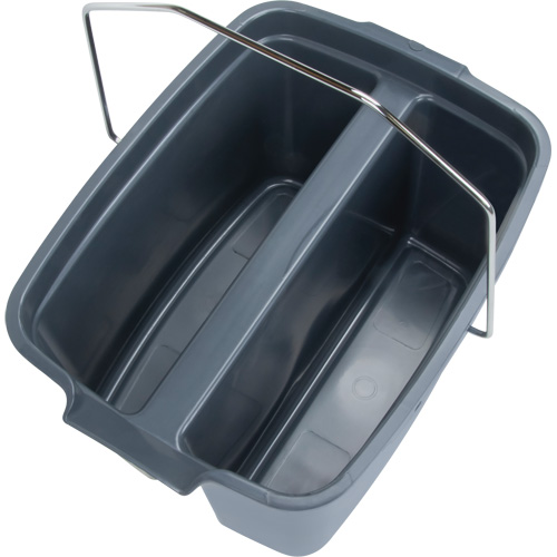 Seau double, Capacit&eacute; de 4,75 gal. US (19 pintes), Gris Sécurité Médic