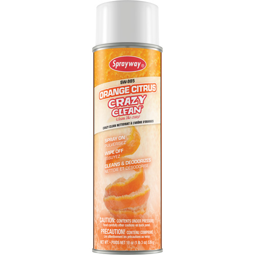 Orange Citrus Crazy Clean, 19 fl. oz., Aerosol Can Sécurité Médic