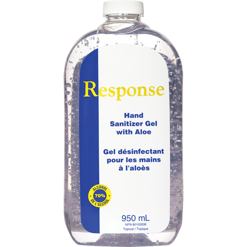 Response&reg; Hand Sanitizer Gel with Aloe, 950 ml, Refill, 70% Alcohol Sécurité Médic