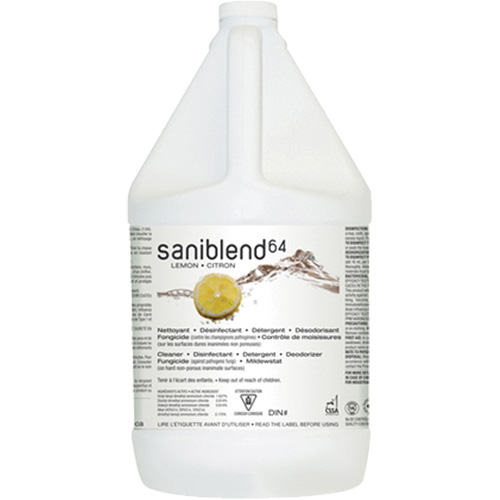 SaniBlend 64 Disinfectant Cleaner, 4 L, Jug Sécurité Médic