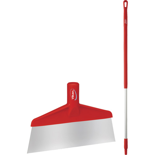 Grattoir &agrave; plancher avec manche, Rouge, 9-3/5" la x 55-9/10" lo Sécurité Médic