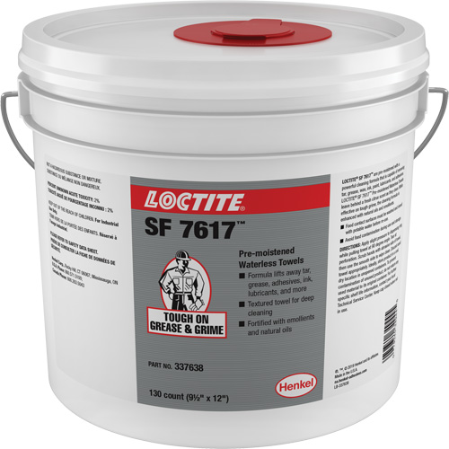 SF 7617 Industrial Hand Wipes, 130 Wipes, 12" x 9-1/2" Sécurité Médic