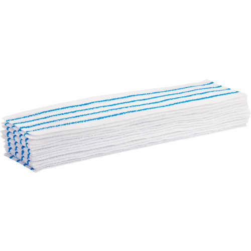Tampon vadrouille jetable, Style Boucles et crochets, Microfibre, 18" lo x 4" la Sécurité Médic
