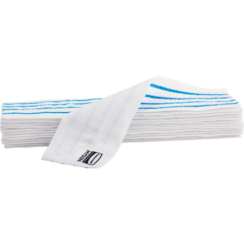 Tampon vadrouille jetable, Style Boucles et crochets, Microfibre, 18" lo x 4" la Sécurité Médic