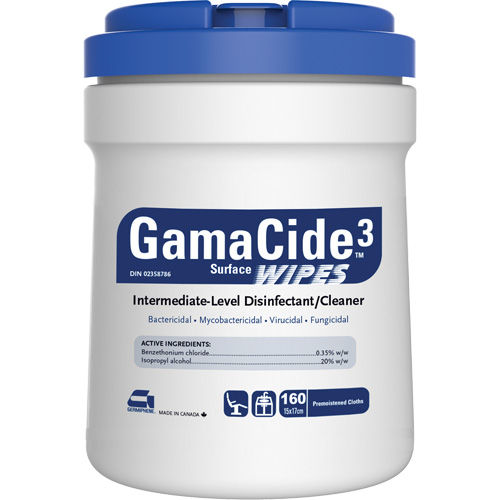 D&eacute;sinfectant pour surfaces multiples GermiCide3, 160 lingettes Sécurité Médic