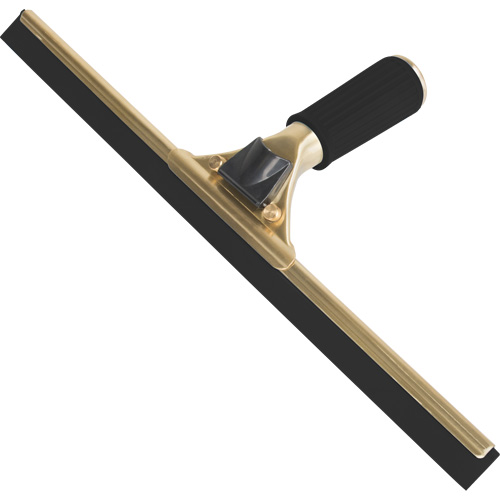 Handheld Window Squeegee, 14", Rubber, Brass Frame Sécurité Médic
