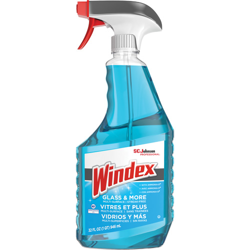 Nettoyant pour verre Windex avec Ammonia-D, 32 oz liq., Bouteille &agrave; g&acirc;chette Sécurité Médic