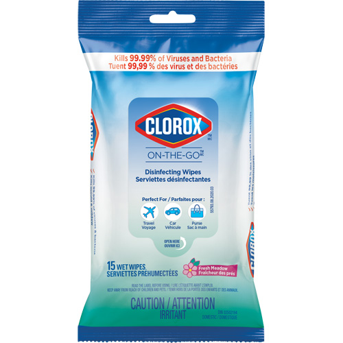 Disinfecting Wipes On the Go, 15 Count Sécurité Médic