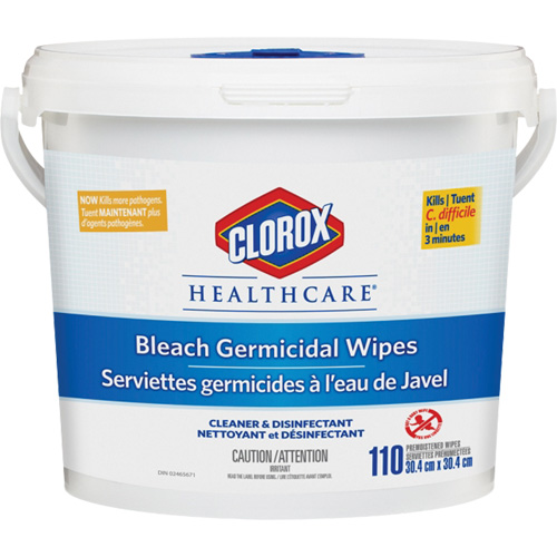 Healthcare&reg; Disinfecting Bleach Wipes, 110 Count Sécurité Médic