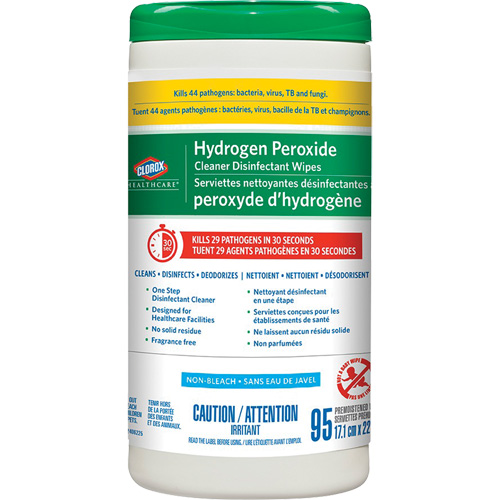 Healthcare&reg; Hydrogen Peroxide Cleaner Disinfecting Wipes, 95 Count Sécurité Médic