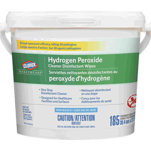 Healthcare&reg; Hydrogen Peroxide Cleaner Disinfecting Wipes, 185 Count Sécurité Médic
