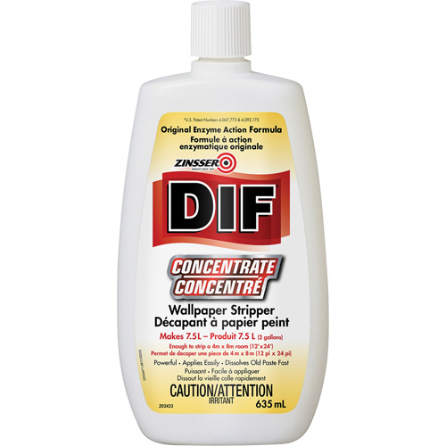 Zinsser&reg; DIF&reg; Liquid Concentrate Wallpaper Stripper, 635 ml, Bottle Sécurité Médic