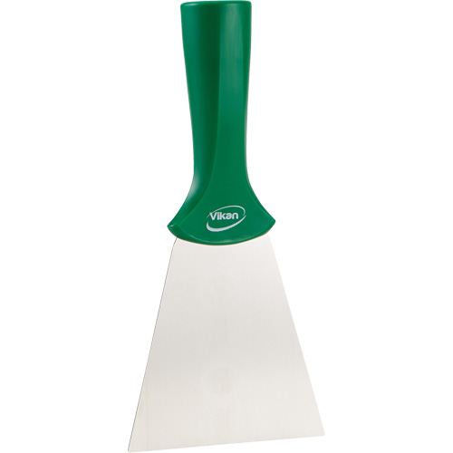 Handle-Mounted Stainless Steel Scraper, Green, 4" W x 8" L Sécurité Médic