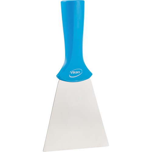 Handle-Mounted Stainless Steel Scraper, Blue, 4" W x 8" L Sécurité Médic
