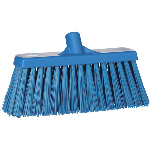 Heavy-Duty Push Broom, Stiff Bristles, 13", Polyester, Blue Sécurité Médic