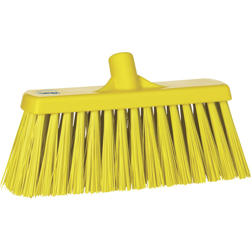 Heavy-Duty Push Broom, Stiff Bristles, 13", Polyester, Yellow Sécurité Médic