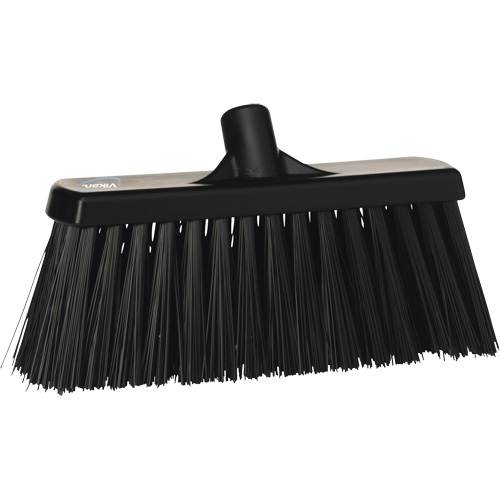 Heavy-Duty Push Broom, Stiff Bristles, 13", Polyester, Black Sécurité Médic