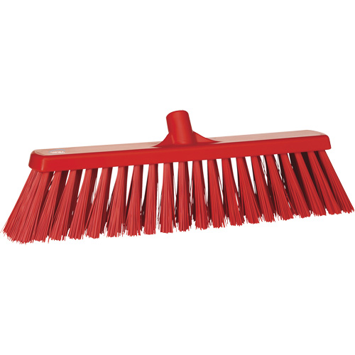 Heavy-Duty Push Broom, Stiff Bristles, 20", Polyester, Red Sécurité Médic