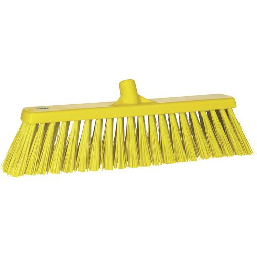 Balai-brosse robuste, Crins Ferme, 20", Polyester, Jaune Sécurité Médic