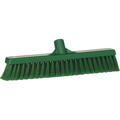 Fine Particle Push Broom, Fine/Split Bristles, 16-1/4", Polypropylene, Green Sécurité Médic