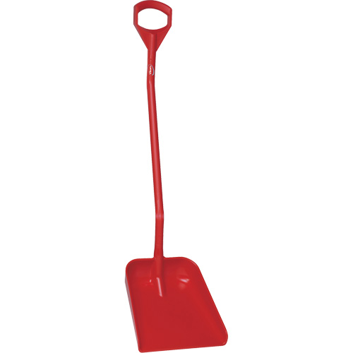Pelle ergonomique &agrave; grande lame, Longueur de 51", Plastique, Rouge Sécurité Médic