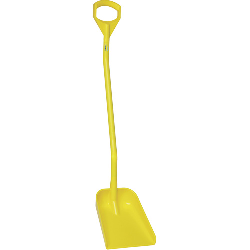 Pelle ergonomique &agrave; lame r&eacute;duite, Longueur de 50", Plastique, Jaune Sécurité Médic
