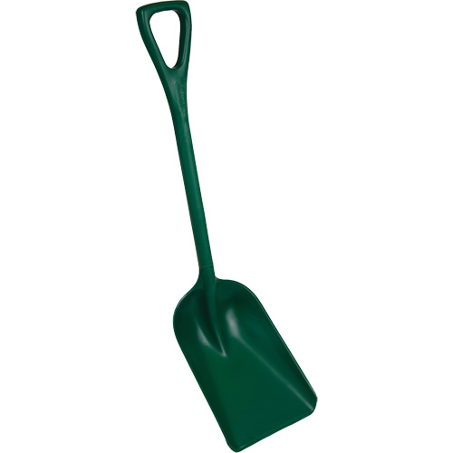 Pelle monobloc perceptible par d&eacute;tecteur de m&eacute;tal, Lame 10" x 14", Longueur de 37-1/2", Plastique, Vert Sécurité Médic