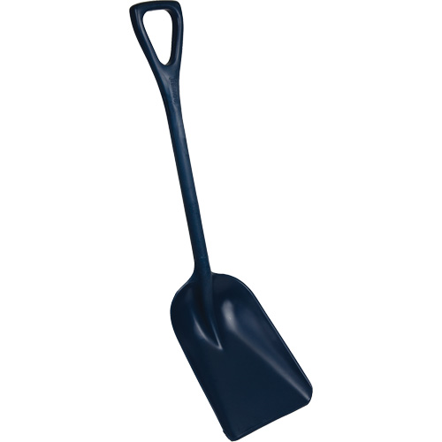Pelle monobloc perceptible par d&eacute;tecteur de m&eacute;tal, Lame 10" x 14", Longueur de 37-1/2", Plastique, Bleu Sécurité Médic