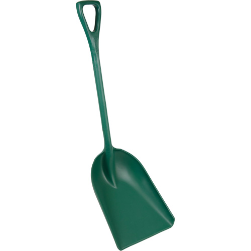 Pelle monobloc perceptible par d&eacute;tecteur de m&eacute;tal, Lame 13-3/4" x 17", Longueur de 42-1/2", Plastique, Vert Sécurité Médic