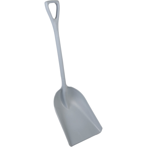 Pelle monobloc perceptible par d&eacute;tecteur de m&eacute;tal, Lame 13-3/4" x 17", Longueur de 42-1/2", Plastique, Gris Sécurité Médic