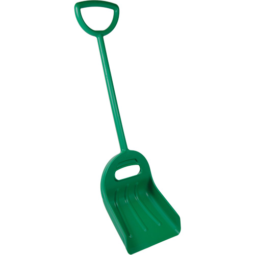 Double Grip Wide Shovel, 14" x 18" Blade, 47-1/2" Length, Plastic, Green Sécurité Médic