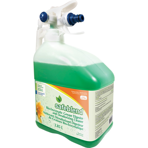 Produit d&eacute;graissant concentr&eacute; &agrave; base denzyme et nettoyant d&eacute;sodorisant, Cruche Sécurité Médic
