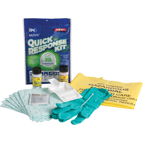 Hazwik&reg; Quick Response Spill Kit for Chemical Spills, Hazmat, Bag, 0.33 US gal. Absorbancy Sécurité Médic
