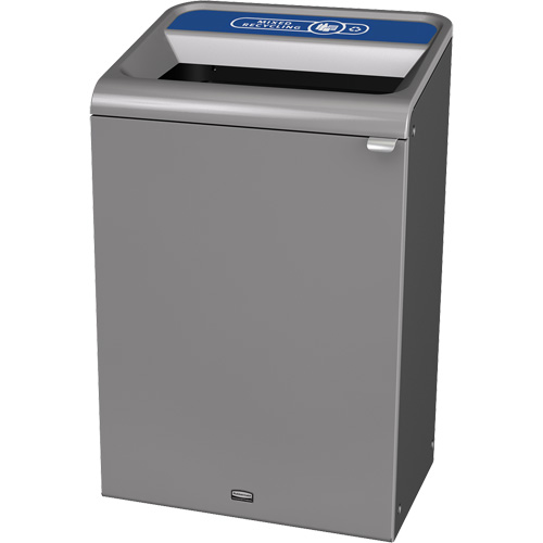 Conteneur pour d&eacute;chets de recyclage m&eacute;lang&eacute;s Configure, Vrac/Bord de rue/De bureau, Acier, 33 gal. US Sécurité Médic